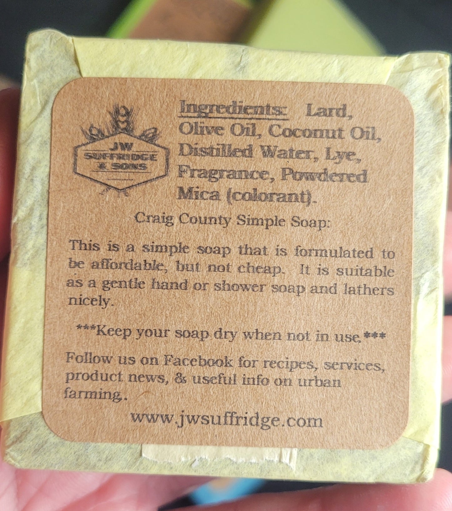Craig County Simple Soap
